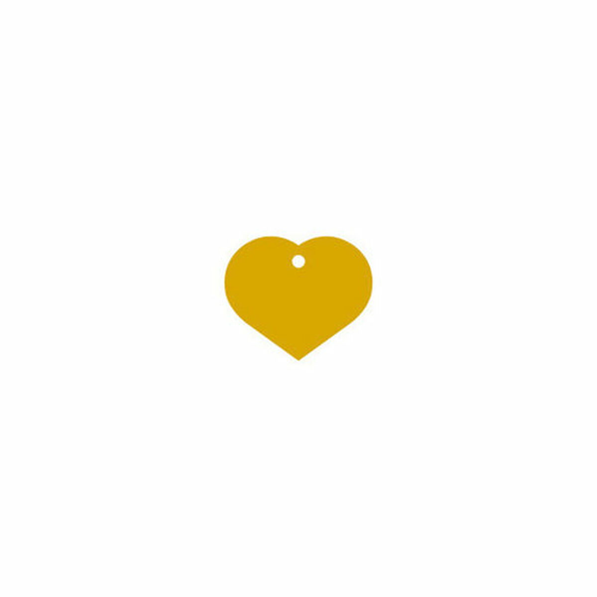 Identification plate for collar Imarc Heart Yellow Golden